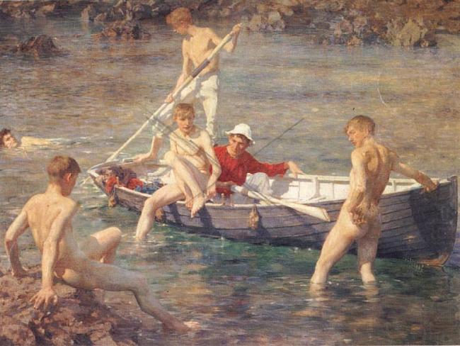 Henry Scott Tuke Ruby Gold and Malachite oil painting picture
